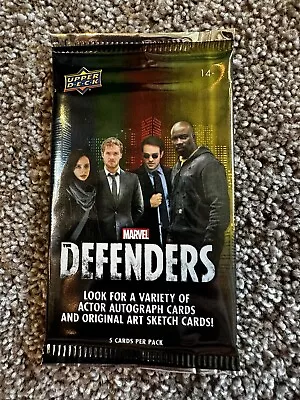 Upper Deck Marvel Defenders Hobby Pack Insert Patch Relic Auto Sketch Box 🔥🥵 • $1.99