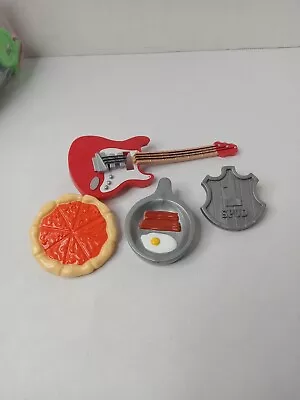 Mr Mrs Potato Head Toy Replacement Pieces Parts Lot Of 4 Guitar Pizza Badge Pan • $14.99