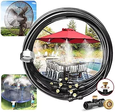 Landgarden Outdoor Misting Cooling System 33ft Misting Line Brass Nozzles New • $19.57