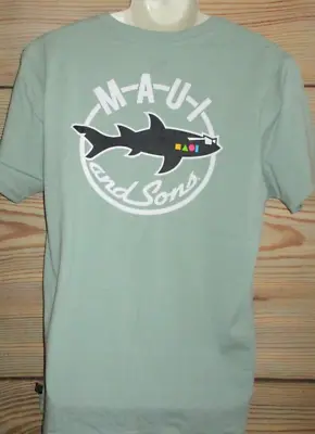 Mens Maui And Sons Shark Sage T-shirt Size L • $19.90