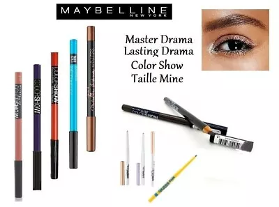 Maybelline Eyeliner Lasting Drama Pencil & Color Show Kohl-24H-Choose Colour • £5.75