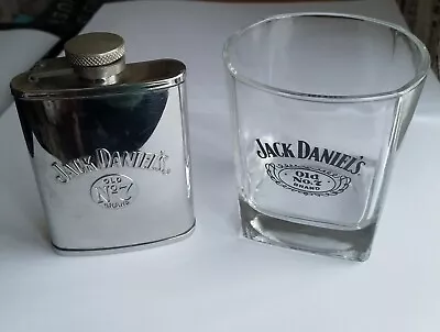 Jack Daniels Old No7 Hip Flask And Tumbler Set  • £15