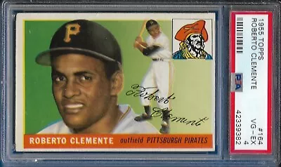 1955 Topps Roberto Bob Clemente RC Rookie #164 Pittsburgh Pirates VG-EX PSA 4 • $2999.99