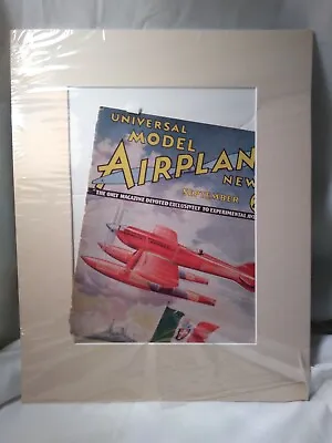 Universal Model Airplane  Vintage Magazine Cover Mcm Matted Print L • $19