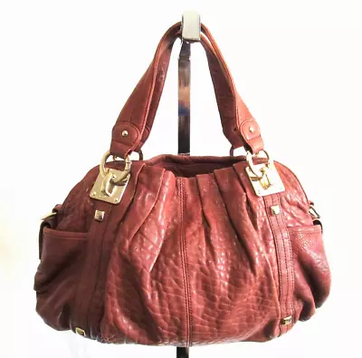 Junior Drake Medium Size Brown Leather Satchel Handbag • $34.99