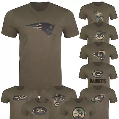 New Era NFL Fan Shirt - Team Logo Olive / Wood Camo • £29.90