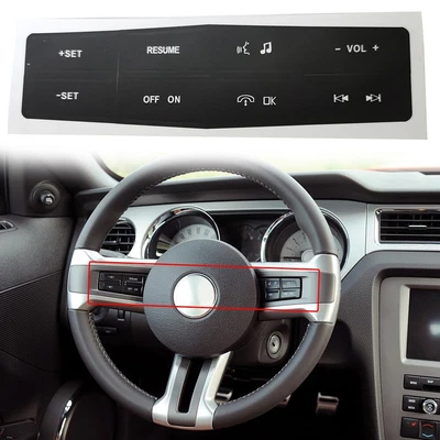 $12.55 • Buy Steering Wheel Control Button Repair Front Stickers Black For Ford Mustang 10-12