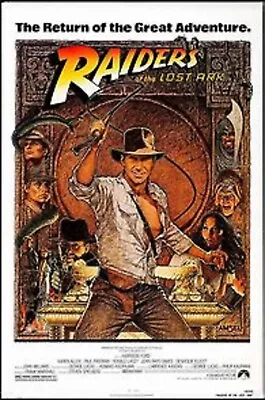 Indiana Jones Raiders Of The Lost Ark Harrison Ford Film Poster Postcard 1981 • £3.33