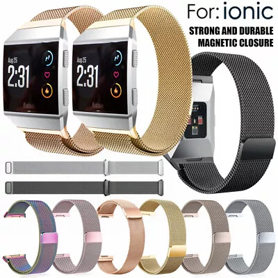 $11.50 • Buy Magnetic Milanese Smart Watch Band For Fitbit Ionic Stainless Steel Strap Metal