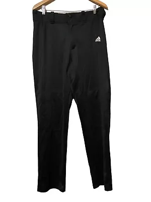 Men’s Adidas Black/White Logo Track Golf Pants Size Large • $23.74