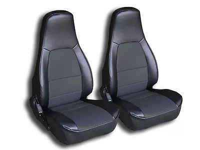 Iggee Custom Fit 2 Front Seat Covers For Mazda Miata 1990-97 Black/charcoal • $159