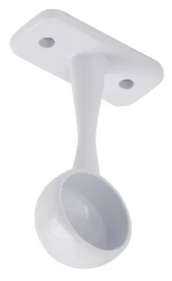 £2.49 • Buy WARDROBE RAIL END SUPPORTS ROUND Brackets 19mm White Finish