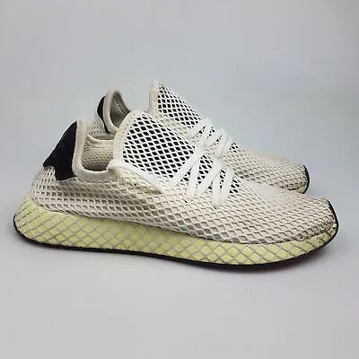 Men's ADIDAS 'Deerupt' Sz 6.5 US Runners White Yellow Shoes | 3+ Extra 10% Off • $41.99