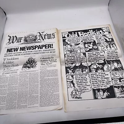 WAR NEWS Jan 1991 Press Release Dan O'Neill Odd Bodkins Vintage Photocopies • $61