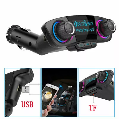 Bluetooth Car FM Transmitter MP3 Player Hands Free Radio Adapter Kit USB Charger • $14.99