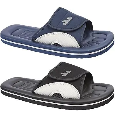 PDQ Mens Women Slider Mule Sandals Pool Beach Sport Shower Slipper Size 3-12 • £9.99