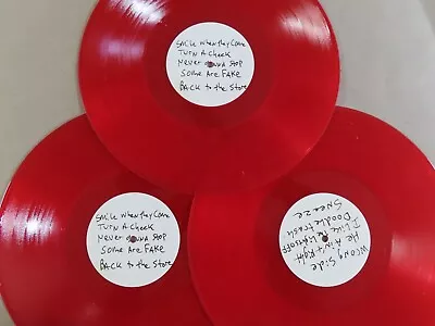 Lot: 3 Red Colored 12  Lp Vinyl Records Crafts Decoration • $14.97