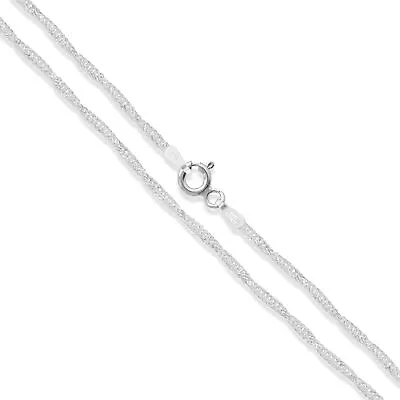 Sterling Silver Chain Singapore Rope Necklace Pure 925 Italy New USA Wholesale • $9.59