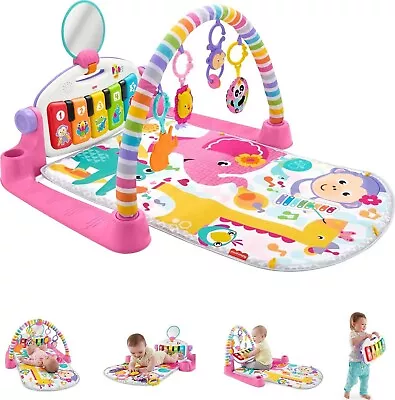 Fisher Price Deluxe Kick And Play Piano Gym And Maracas Pink • $328.25