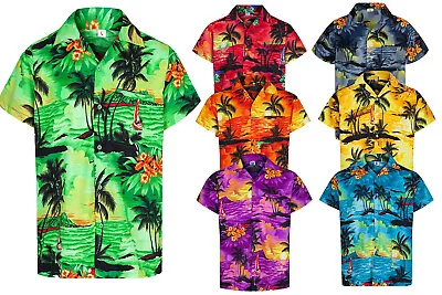 Mens Hawaiian Shirt Stag Beach Hawaii Aloha Party Summer Holiday Fancy All Sizes • £9.99