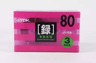 TDK ROKU C80 3-pack Audio Cassettes Japanese Version 2000-01 NEW & SEALED • $220