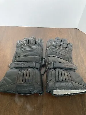 Olympia Leather Made With Kevlar Motorcycle Gloves Black Men’s XL *Trim Wear • $12.99