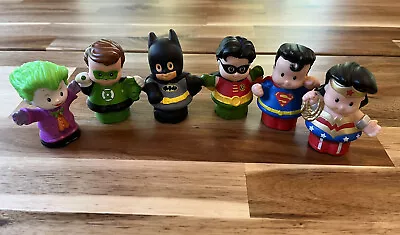 $7.97 • Buy Mattel Fisher Price Little People Super Hero Lot 6 Figures Superman Batman Joker