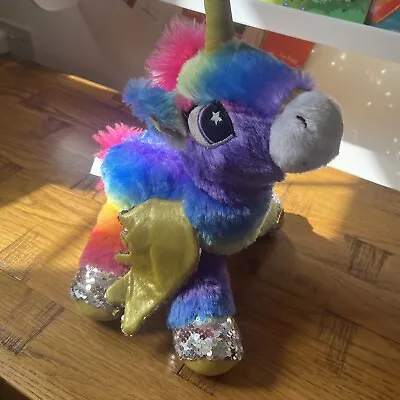 Large Plush Rainbow Unicorn Teddy Toy • £2