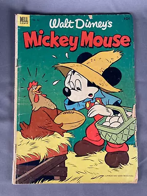Walt Disney's MICKEY MOUSE #32 🔴🔵🟡🟢🟠 August - Sept 1953 | Dell Comic Book • $4.95