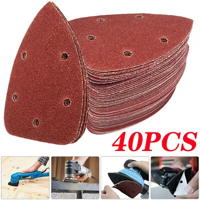 40X Abrasive Sanding Sheets For Bosch PSM 100A Detail Palm Sander 60-240 Grit UK • £7.17