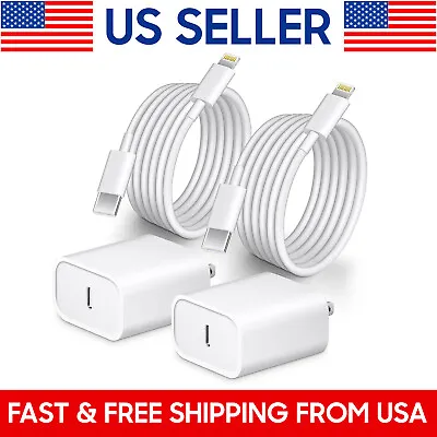 2 Pack OEM USB-C Fast Charger For IPhone 14 13 12 11 Pro Max XS XR Type C Cable • $9.99