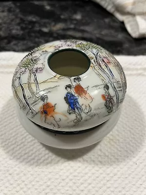 Antique Vintage Porcelain Hair Receiver Hand-painted Geisha Girls Made In Japan • $19