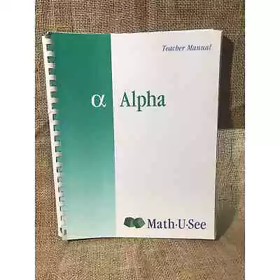 Math U See Alpha Teachers Edition And DVD • $8.40