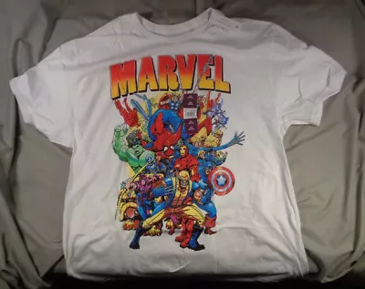 Marvel Universe T-Shirt White - New W/ Tags 100% Cotton Tee Shirt - Men's 2XL • $9.99