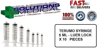 $15 • Buy SYRINGE TERUMO 5ml WITH LUER LOCK TIP (X10)