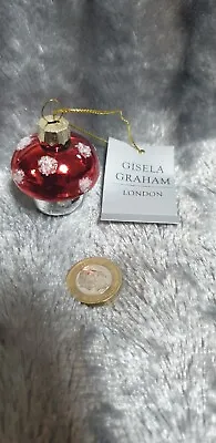 £5.99 • Buy Gisela Graham Glass Christmas Hanging Ornament 🎄🍄