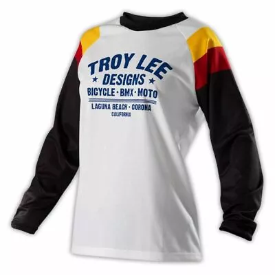 Troy Lee Designs Women's MX Motocross Jersey REV White Off Road Motorbike TLD • $24.85