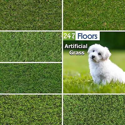 Artificial Grass CHEAP Fake Lawn Garden Realistic Natural Lawn Astro Turf 2m 4m • £0.99