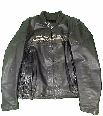 Harley-Davidson Men COMPETITION III Touring Leather Jacket XL Armored 98024-12VM • $61