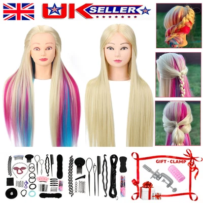 £7.99 • Buy 30 '' Training Head Hairdressing Salon Practice Styling Mannequin Doll Clamp UK