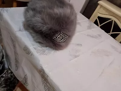 Russian Style Fur Hat With Ornate Jewelry • £0.99