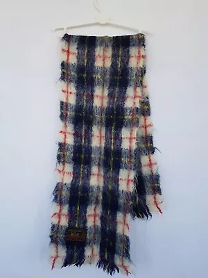 KING MOHAIR TWEEDVALE Mohair Wool Scarf Made In Scotland Fringe 113/24 • $10