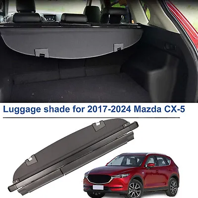 Fit 2017-2024 Mazda CX-5 Retractable Cargo Cover Black Rear Car Trunk Accessory • $84.99