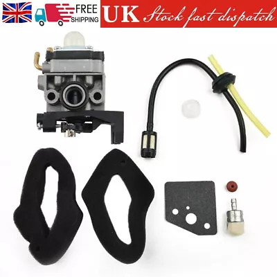 Carburetor Carb For Honda GX25/ GX35/140/HHT35/ HHT35S W/ Fuel Pipe & Air Filter • £13.78