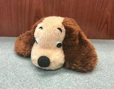 California Stuffed Toy 7  Vintage Brown Puppy Dog Stuffed Plush Hard Eyes Tan  • $16.99