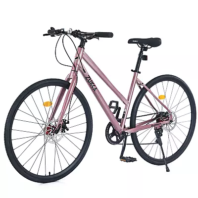 7 Speed Hybrid Bike Disc Brake 700C Road Bike Fits Men Women City Bicycle • $266.97