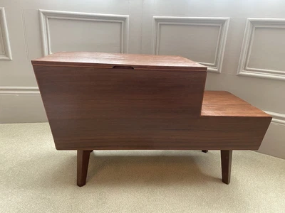 Scandi Style Teak ‘Vanson’ Unit/Turntable/Vinyl Cupboard. Mid Century Retro Cool • £69.99
