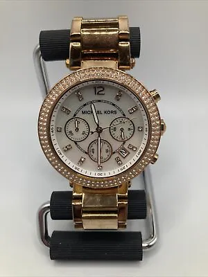 Michael Kors Parker MK-5491 Rose Gold Chronograph 39mm Watch - Working • $39.99