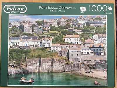 FALCON De Luxe 1000 Piece  Jigsaw Puzzle PORT ISAAC CORNWALL. COMPLETE • £3.50