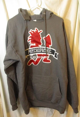 $99 • Buy Insance Clown Posse Hoodie Psychopathic Records Grey Tall Large ICP
